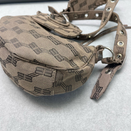 Balenciaga Le Cagole Xs Canvas Brown