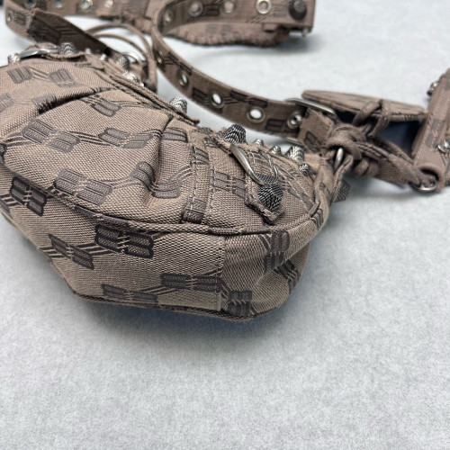 Balenciaga Le Cagole Xs Canvas Brown