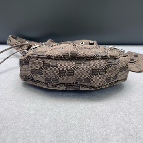 Balenciaga Le Cagole Xs Canvas Brown
