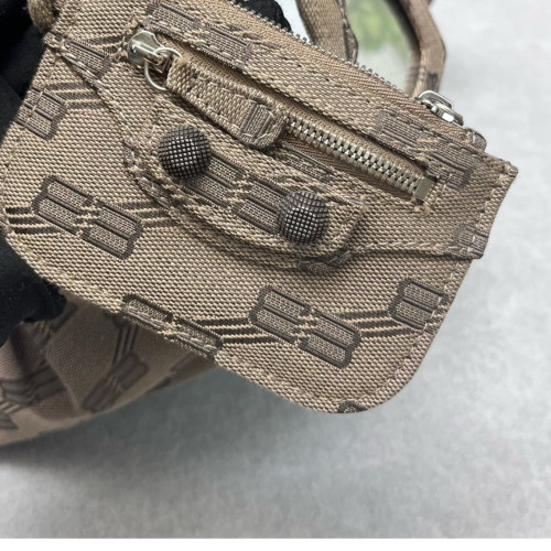 Balenciaga Le Cagole Xs Canvas Brown