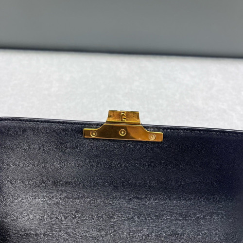 Celine Triomphe Small Triomphe Shoulder Bag Smooth Calfskin Black