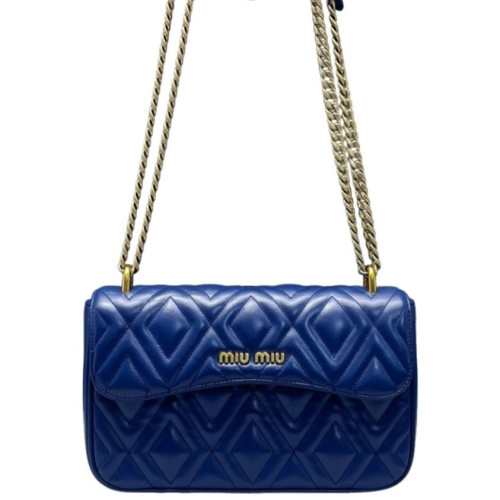 Miu Miu Shoulder Bag Calfskin Blue