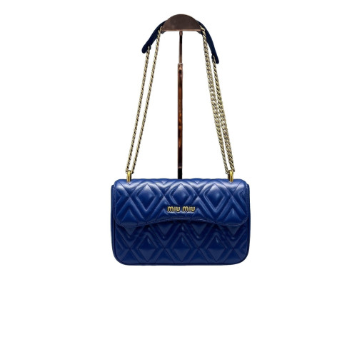 Miu Miu Shoulder Bag Calfskin Blue