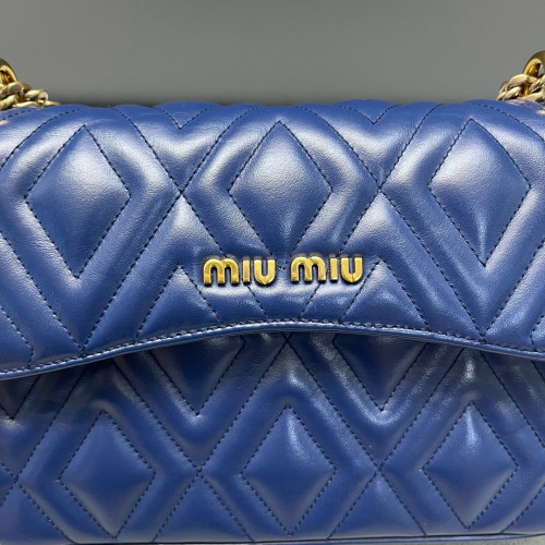 Miu Miu Shoulder Bag Calfskin Blue