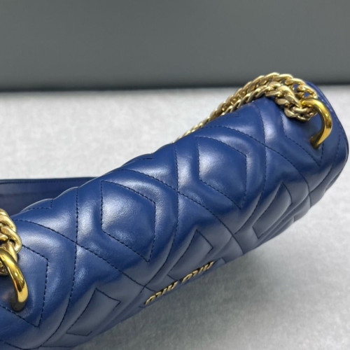 Miu Miu Shoulder Bag Calfskin Blue