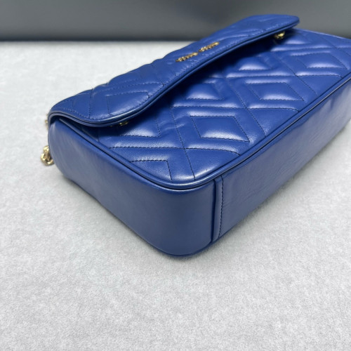Miu Miu Shoulder Bag Calfskin Blue