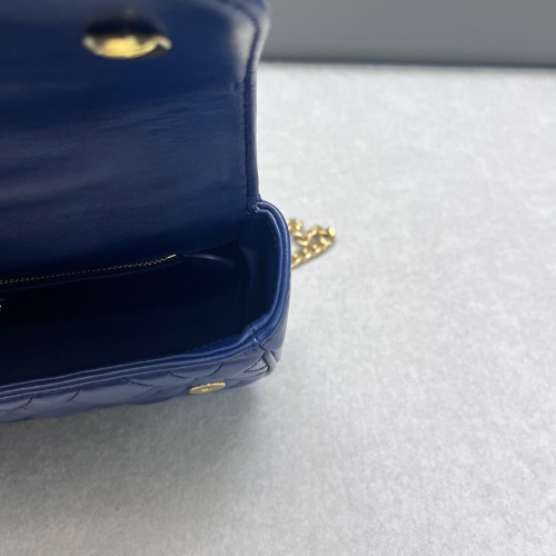 Miu Miu Shoulder Bag Calfskin Blue