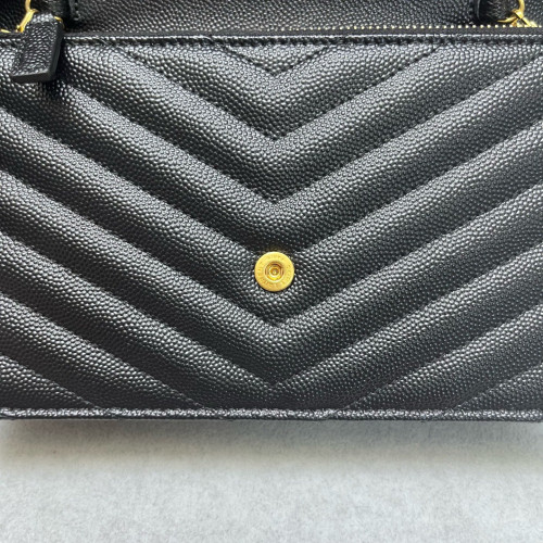 Yves Saint Laurent Small Envelope Chain Wallet Caviar Black Yves Saint Laurent Small Envelope Chain Wallet Caviar Black