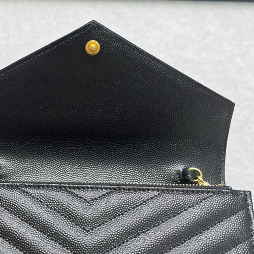 Yves Saint Laurent Small Envelope Chain Wallet Caviar Black Yves Saint Laurent Small Envelope Chain Wallet Caviar Black