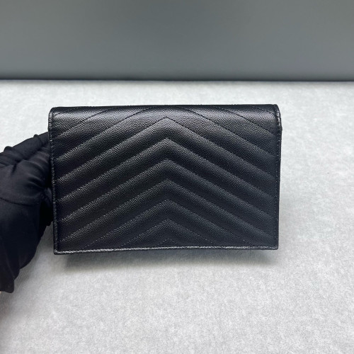 Yves Saint Laurent Small Envelope Chain Wallet Caviar Black Yves Saint Laurent Small Envelope Chain Wallet Caviar Black