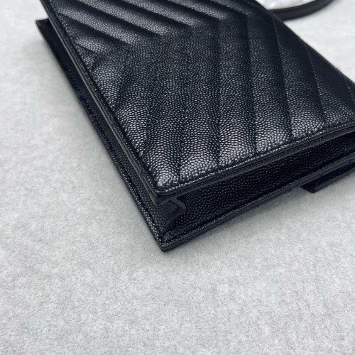 Yves Saint Laurent Small Envelope Chain Wallet Caviar Black Yves Saint Laurent Small Envelope Chain Wallet Caviar Black