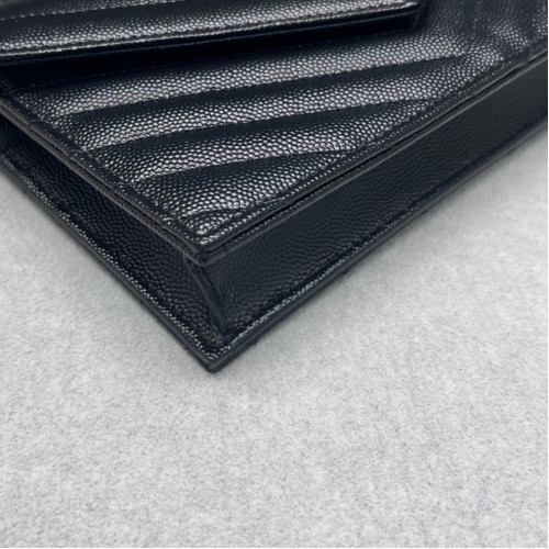 Yves Saint Laurent Small Envelope Chain Wallet Caviar Black Yves Saint Laurent Small Envelope Chain Wallet Caviar Black
