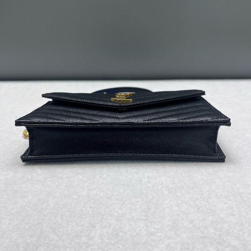 Yves Saint Laurent Small Envelope Chain Wallet Caviar Black Yves Saint Laurent Small Envelope Chain Wallet Caviar Black