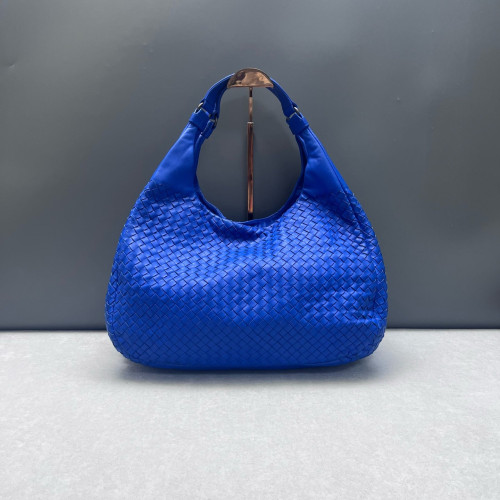 Bottega Veneta Large Campana Hobo Lambskin Intrecciato Nappa Blue