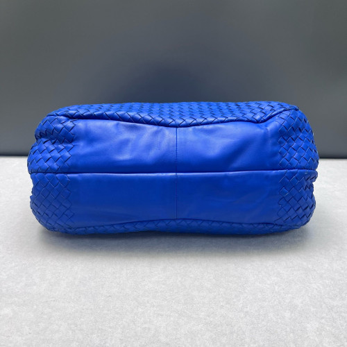 Bottega Veneta Large Campana Hobo Lambskin Intrecciato Nappa Blue