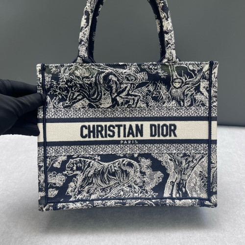 Dior New Small Book Tote Oblique Navy Beige Dior New Small Book Tote Oblique Navy Beige