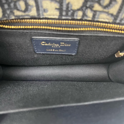 Dior 30 Montaigne Flap Bag Oblique Beige Navy Black