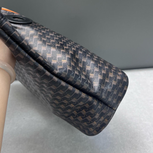 Moynat Oh! Tote Ruban GM Toile 1920 Monogram Calfskin Black Brown Orange Moynat Oh! Tote Ruban GM Toile 1920 Monogram Calfskin Black Brown Orange