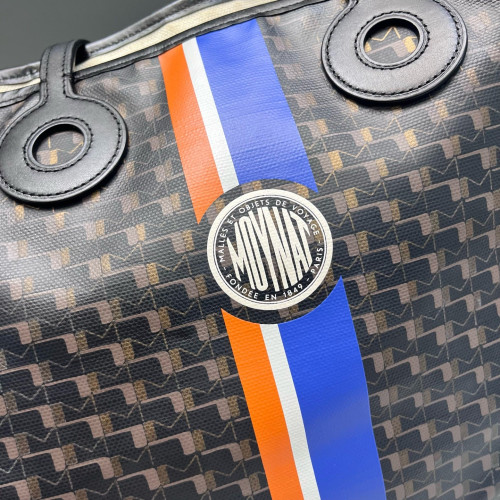 Moynat Oh! Tote Ruban GM Toile 1920 Monogram Calfskin Black Brown Orange Moynat Oh! Tote Ruban GM Toile 1920 Monogram Calfskin Black Brown Orange