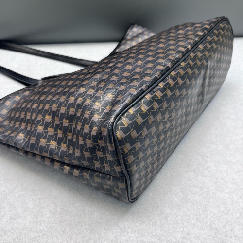 Moynat Oh! Tote Ruban GM Toile 1920 Monogram Calfskin Black Brown Orange Moynat Oh! Tote Ruban GM Toile 1920 Monogram Calfskin Black Brown Orange