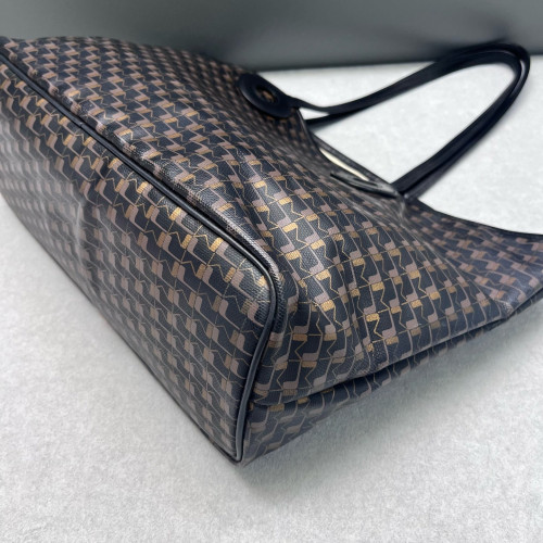 Moynat Oh! Tote Ruban GM Toile 1920 Monogram Calfskin Black Brown Orange Moynat Oh! Tote Ruban GM Toile 1920 Monogram Calfskin Black Brown Orange