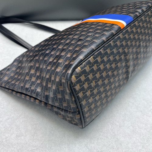 Moynat Oh! Tote Ruban GM Toile 1920 Monogram Calfskin Black Brown Orange Moynat Oh! Tote Ruban GM Toile 1920 Monogram Calfskin Black Brown Orange