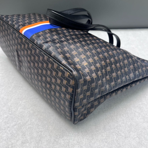 Moynat Oh! Tote Ruban GM Toile 1920 Monogram Calfskin Black Brown Orange Moynat Oh! Tote Ruban GM Toile 1920 Monogram Calfskin Black Brown Orange
