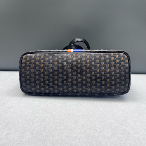 Moynat Oh! Tote Ruban GM Toile 1920 Monogram Calfskin Black Brown Orange Moynat Oh! Tote Ruban GM Toile 1920 Monogram Calfskin Black Brown Orange