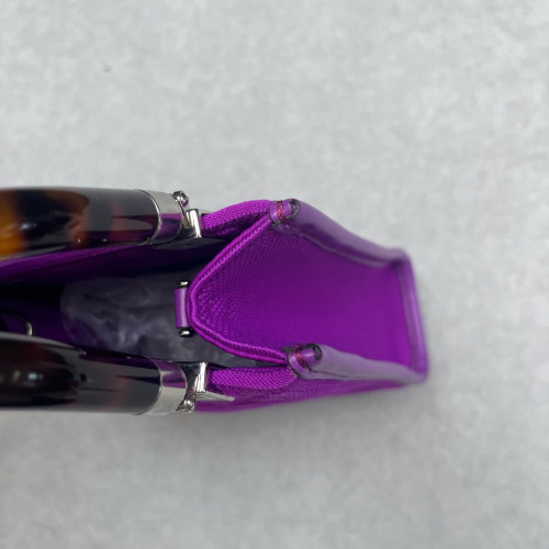 Fendi Mini Sunshine Shopper Tote Calfskin Zucca Purple