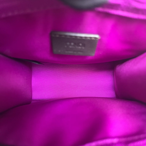 Fendi Mini Sunshine Shopper Tote Calfskin Zucca Purple
