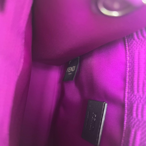 Fendi Mini Sunshine Shopper Tote Calfskin Zucca Purple