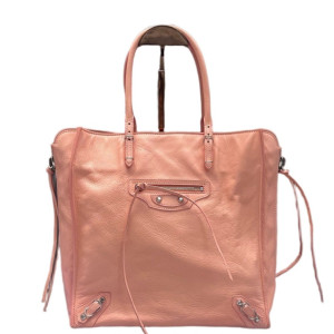 Balenciaga Papier A5 Zip Around Tote Paper Calfskin Light Tan