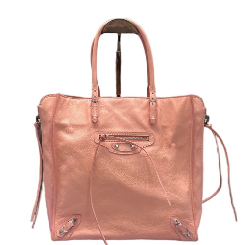 Balenciaga Papier A5 Zip Around Tote Paper Calfskin Light Tan