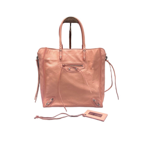 Balenciaga Papier A5 Zip Around Tote Paper Calfskin Light Tan