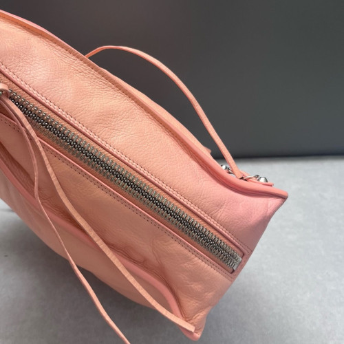 Balenciaga Papier A5 Zip Around Tote Paper Calfskin Light Tan
