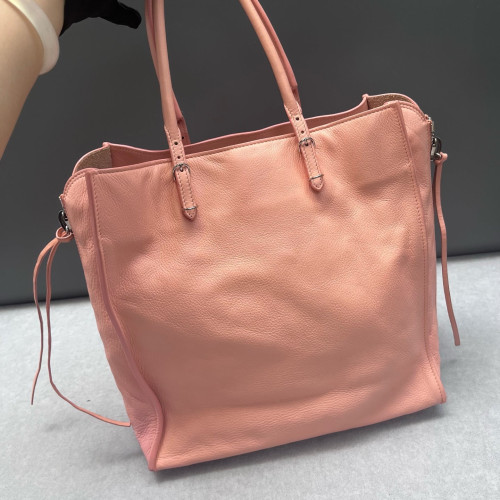 Balenciaga Papier A5 Zip Around Tote Paper Calfskin Light Tan