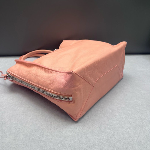 Balenciaga Papier A5 Zip Around Tote Paper Calfskin Light Tan
