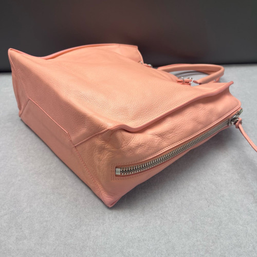 Balenciaga Papier A5 Zip Around Tote Paper Calfskin Light Tan