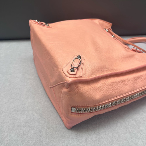 Balenciaga Papier A5 Zip Around Tote Paper Calfskin Light Tan
