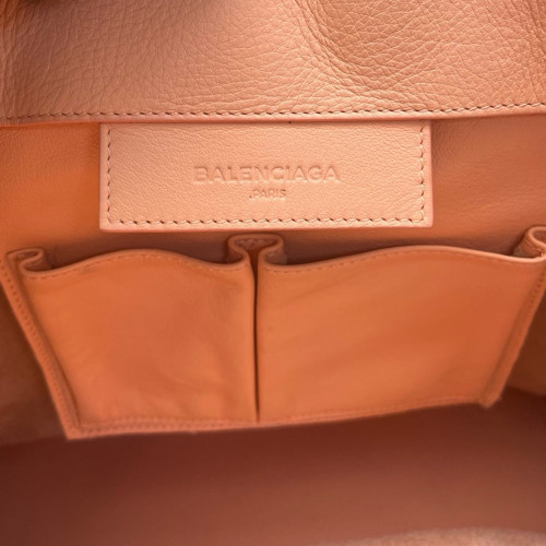Balenciaga Papier A5 Zip Around Tote Paper Calfskin Light Tan