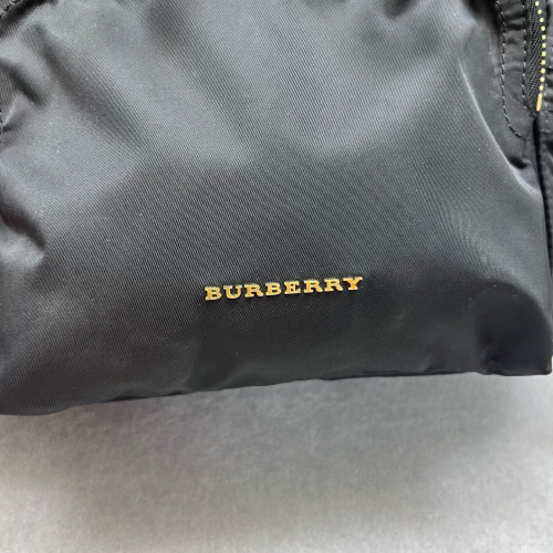 Burberry Medium Rucksack Backpack Nylon Calfskin Black Brown Burberry Medium Rucksack Backpack Nylon Calfskin Black Brown