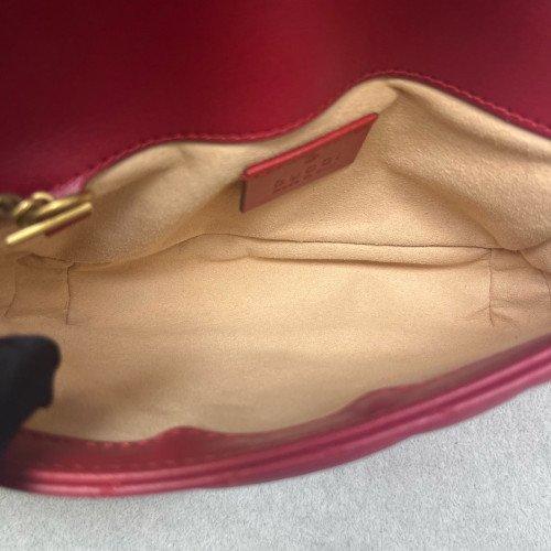 Gucci Super Mini GG Marmont Calfskin Red