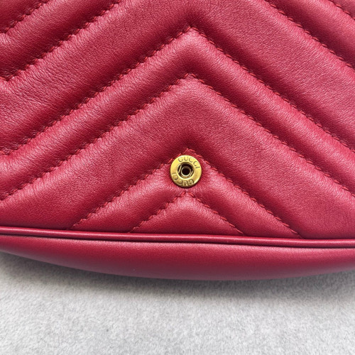 Gucci Super Mini GG Marmont Calfskin Red