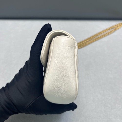 Gucci Super Mini GG Marmont Calfskin Beige Mystic White