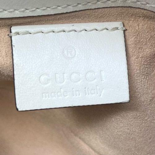 Gucci Super Mini GG Marmont Calfskin Beige Mystic White