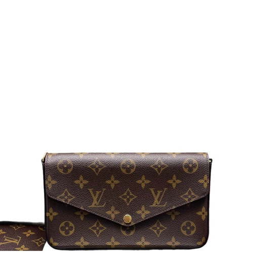 Louis Vuitton Pochette Felicie Chain Wallet Monogram Brown