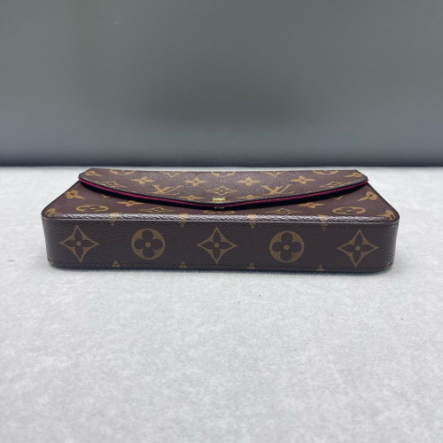 Louis Vuitton Pochette Felicie Chain Wallet Monogram Brown