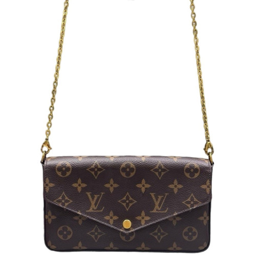 Louis Vuitton Pochette Felicie Chain Wallet Monogram Brown