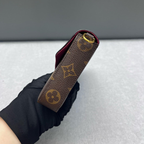 Louis Vuitton Pochette Felicie Chain Wallet Monogram Brown