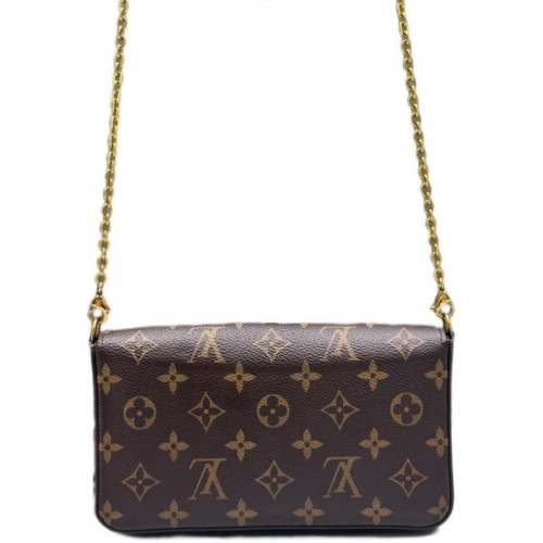 Louis Vuitton Pochette Felicie Chain Wallet Monogram Brown